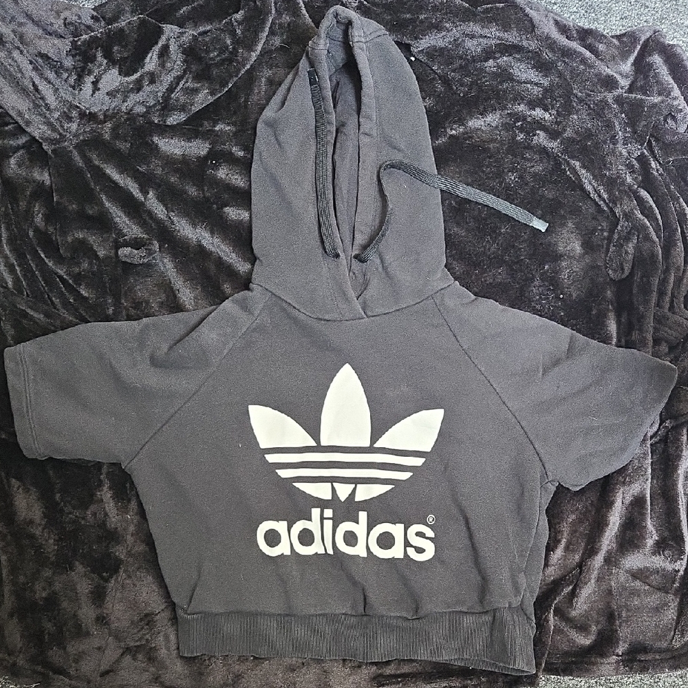 Adidas Black and White Sweatshirt Hoodie